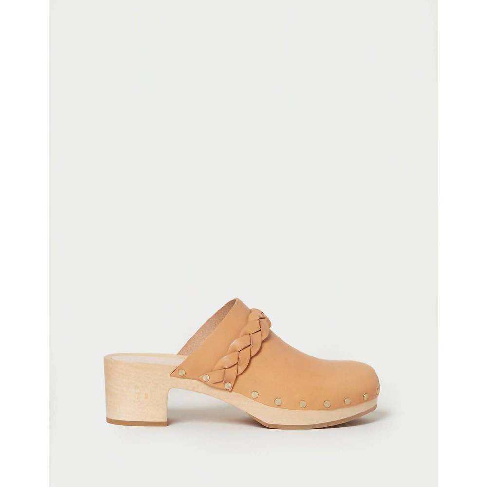 NEW LOEFFLER RANDALL women's lupa mid heel clog in honey - Picture 2 of 4